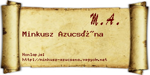 Minkusz Azucséna névjegykártya